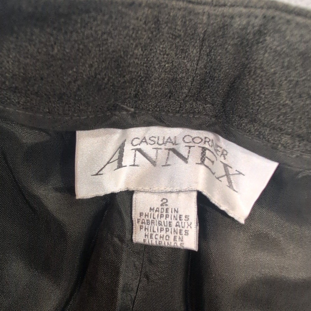 Casual Corner Annex Women's Skirt Pants Suit Two Piece Set Olive Green Size 2/4 - Picture 3 of 4